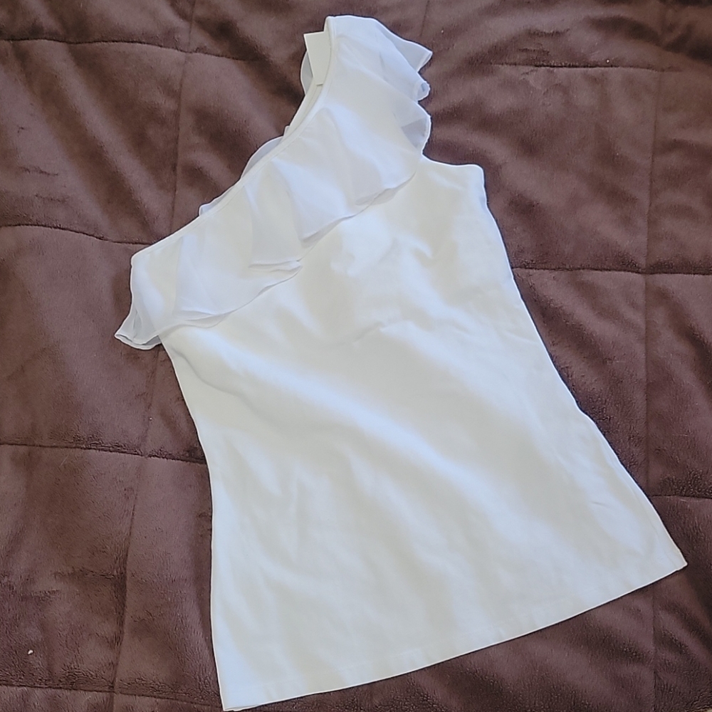 Express  off the shoulder top with ruffle